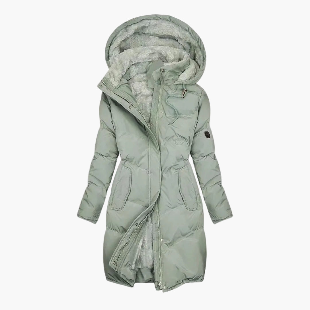 Damen Wintermantel Lang mit Kapuze und Kunstfellfutter – Wasserdichter Outdoor Parka für Alltag & Reisen
