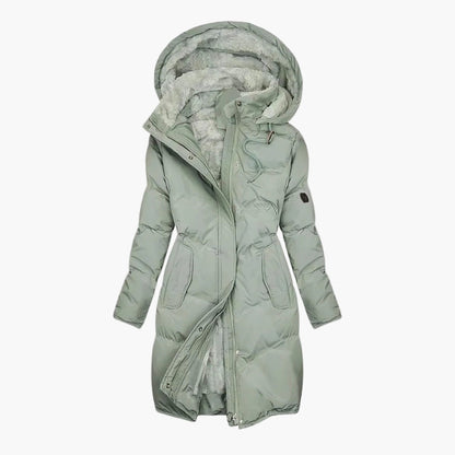 Damen Wintermantel Lang mit Kapuze und Kunstfellfutter – Wasserdichter Outdoor Parka für Alltag & Reisen