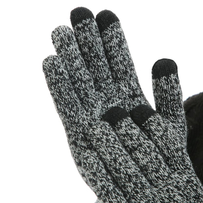 Mützen Schal Handschuh Set Gerippt Herren Winter Strickset