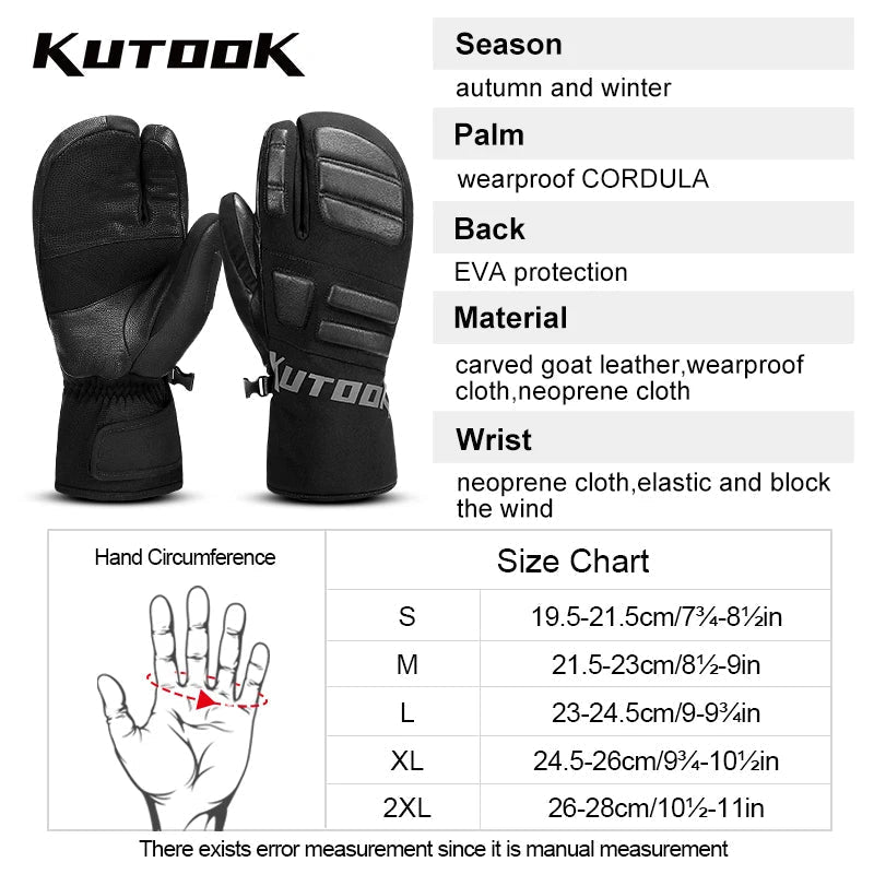 Unisex Winter Skihandschuhe Thermofutter Winddicht Wasserdicht