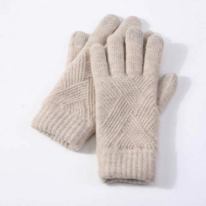 Unisex Winter Strickhandschuhe mit Muster