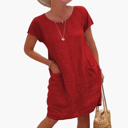 Damen-Freizeitkleid im lockeren Schnitt mit Seitentaschen