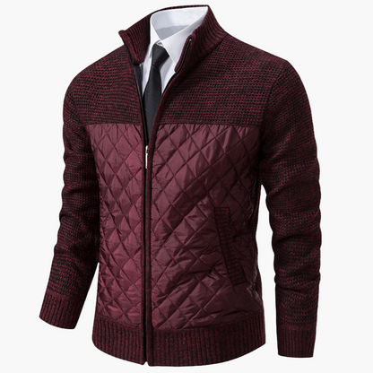 Herren Strickjacke im modernen Casual-Business Stil – Elegante Übergangsjacke mit Stehkragen