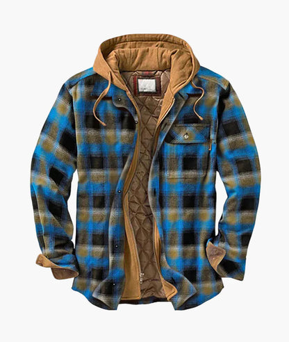 Herren Flanelljacke mit Kapuze – Karierter Freizeitstil für Alltag und Outdoor