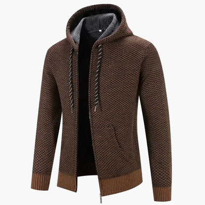 Herren Strickjacke mit Kapuze – Bequemer Freizeit Hoodie für Herbst & Winter