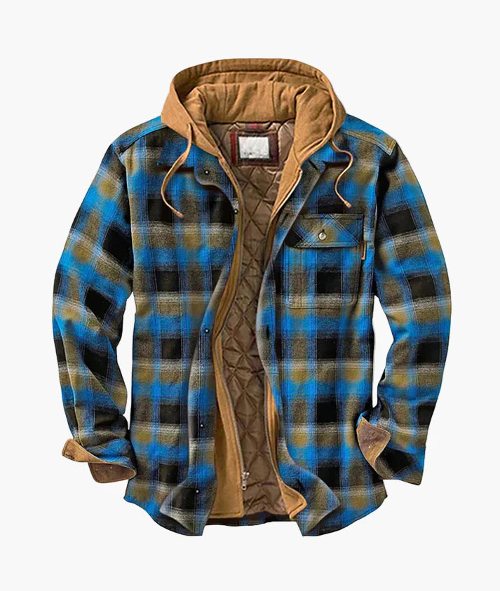 Herren Flanelljacke mit Kapuze – Lässiger Outdoor-Style für Herbst und Winter