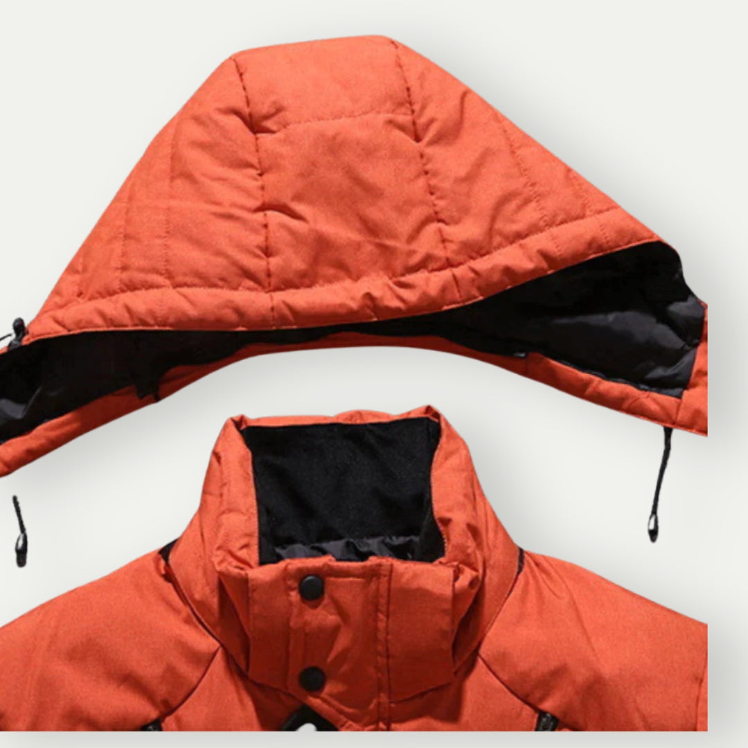 Herren-Winterjacke mit Kapuze und funktionalem Design