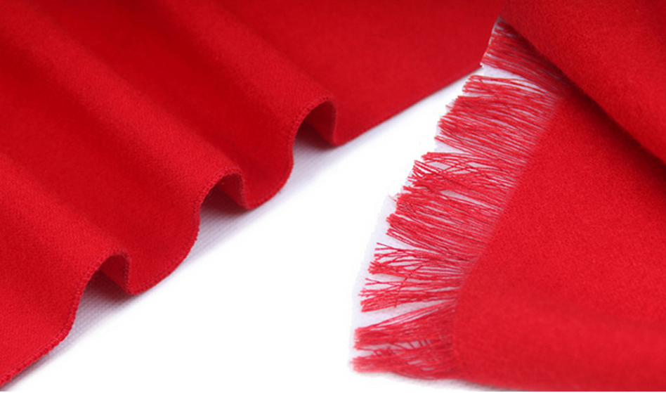 Roter Schal für Herren, weiches Material