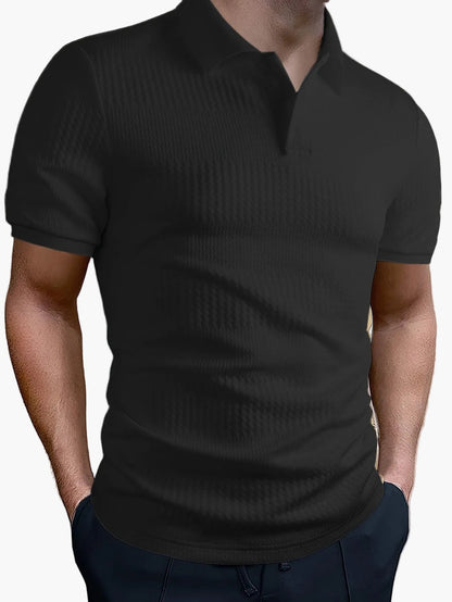 Herren Polohemd – Modernes Slim Fit Freizeitshirt mit Struktur für Alltag und Büro