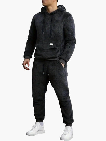 Herren Fleece Hausanzug Set Kapuzenpullover & Jogginghose – Kuscheliges Freizeit-Outfit für Herbst und Winter