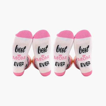 Damen Socken Best Mom Ever – Lustige Muttertags Geschenk Kuschelsocken für Frauen
