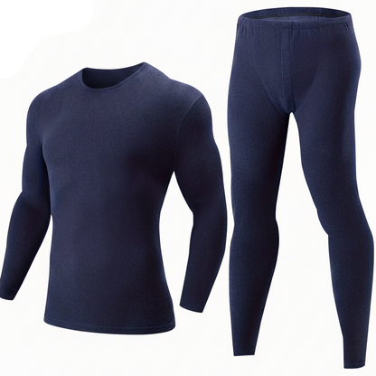 Thermo Unterwäsche Set Herren 2-teilig Langarmshirt & lange Unterhose Basic Warm