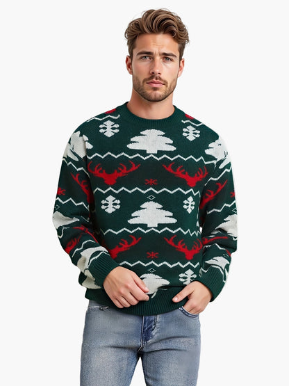 Herren Strickpullover im Weihnachtsstil für Partys und Winter