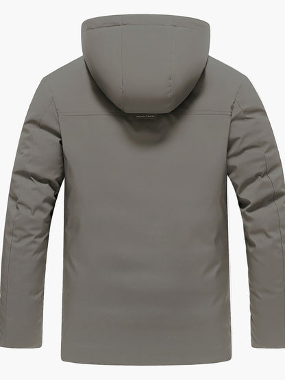 Herren Winter Steppjacke mit Kapuze – Outdoor Casual Daunenjacke