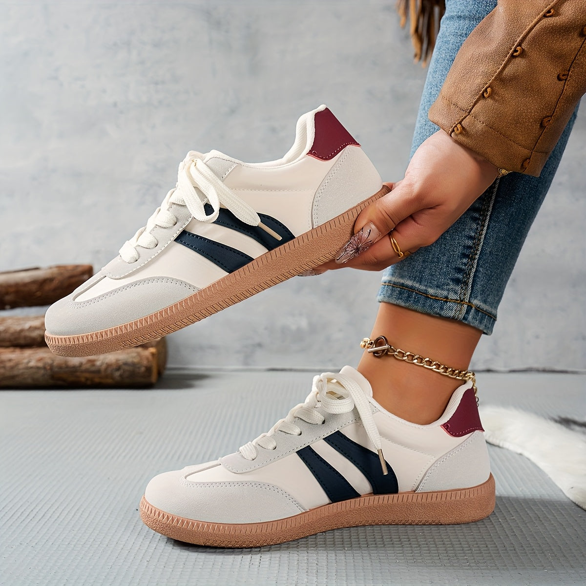Damen Retro-Sneaker für Freizeit und Alltag – Klassische Sportschuhe im Vintage-Look