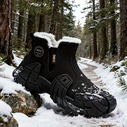 Herren Winterstiefel gefüttert mit Reißverschluss & Profilsohle Grau