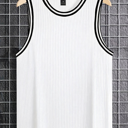 Herren Sportliches Tanktop mit Kontrast-Details – Athletischer Look für Freizeit und Training