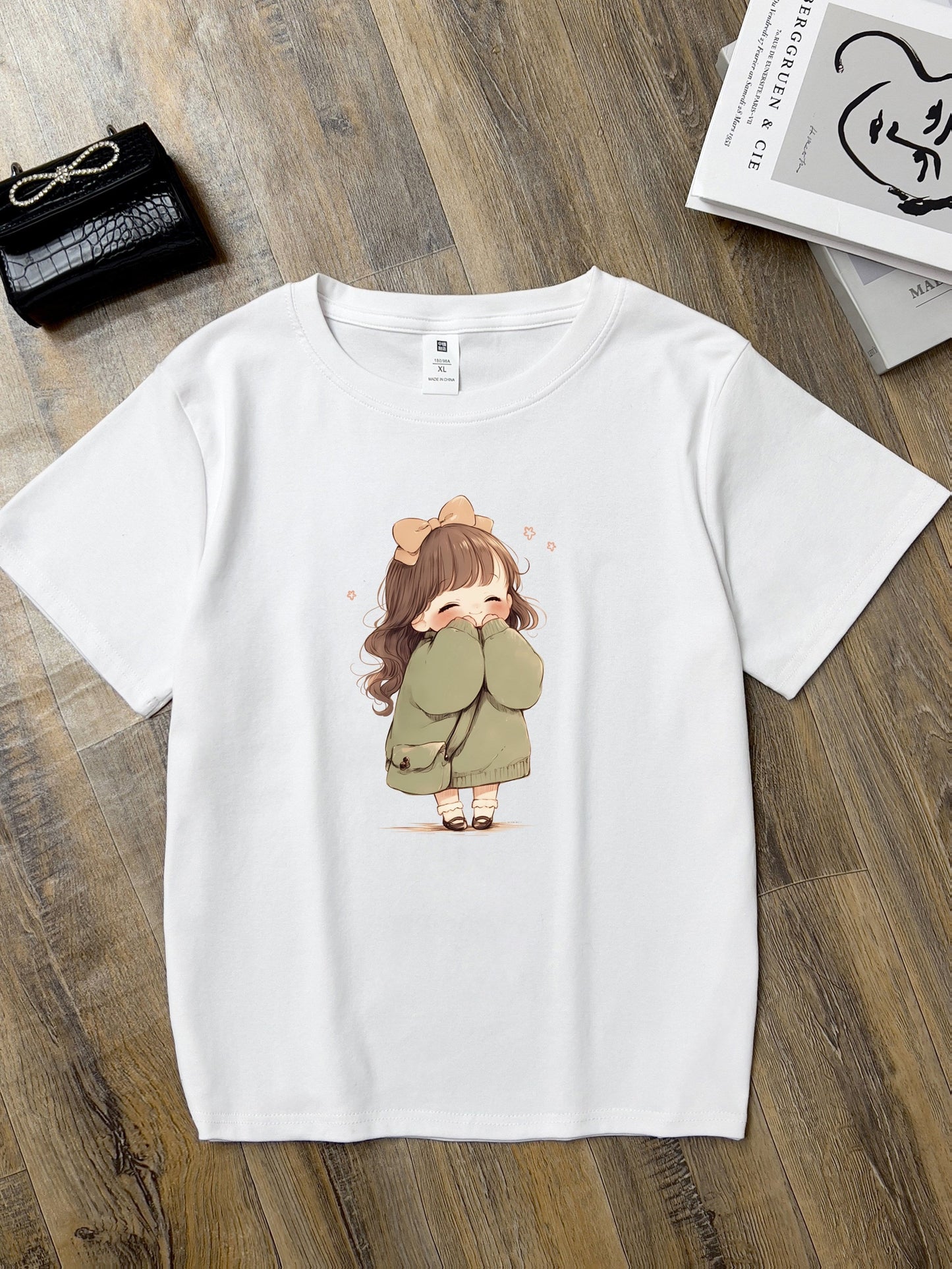 Damen Pyjama-Set Kurzarm Shirt & Karierte Hose – Bequeme Nachtwäsche im Casual-Stil