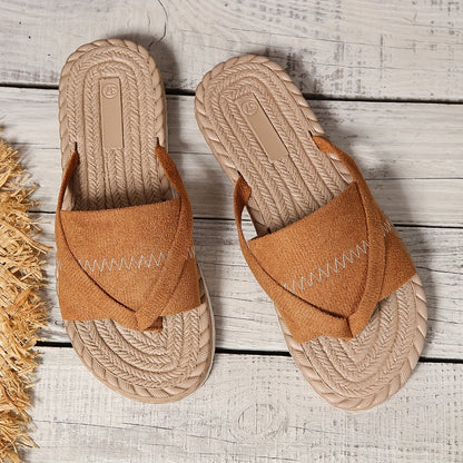 Damen Slipper mit Kreuzriemen – Modische Freizeitschuhe für Sommer & Alltag