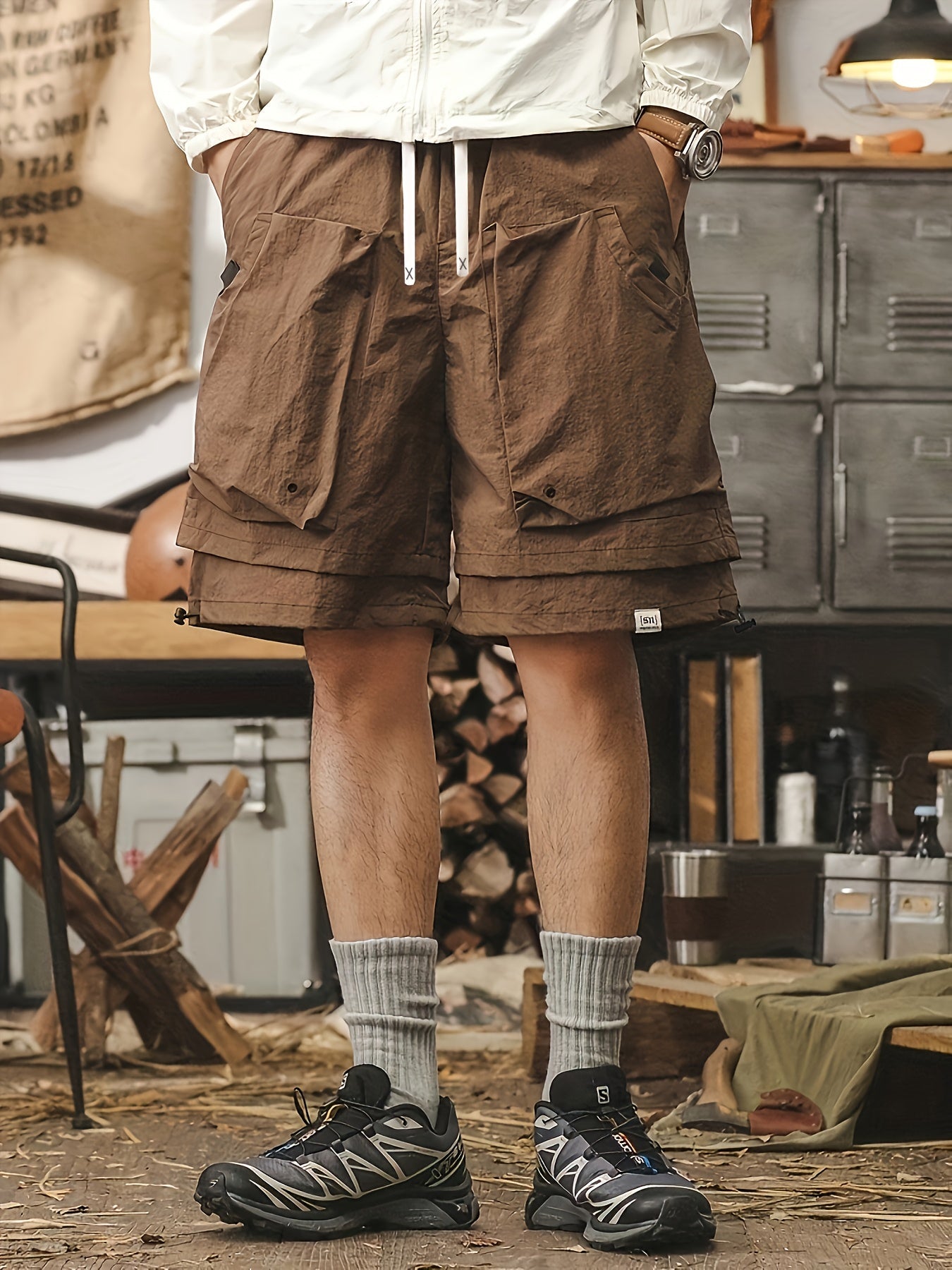 Herren Performance Shorts mit Mesh-Einsatz und Doppellagigem Design – Sportlich & Vielseitig