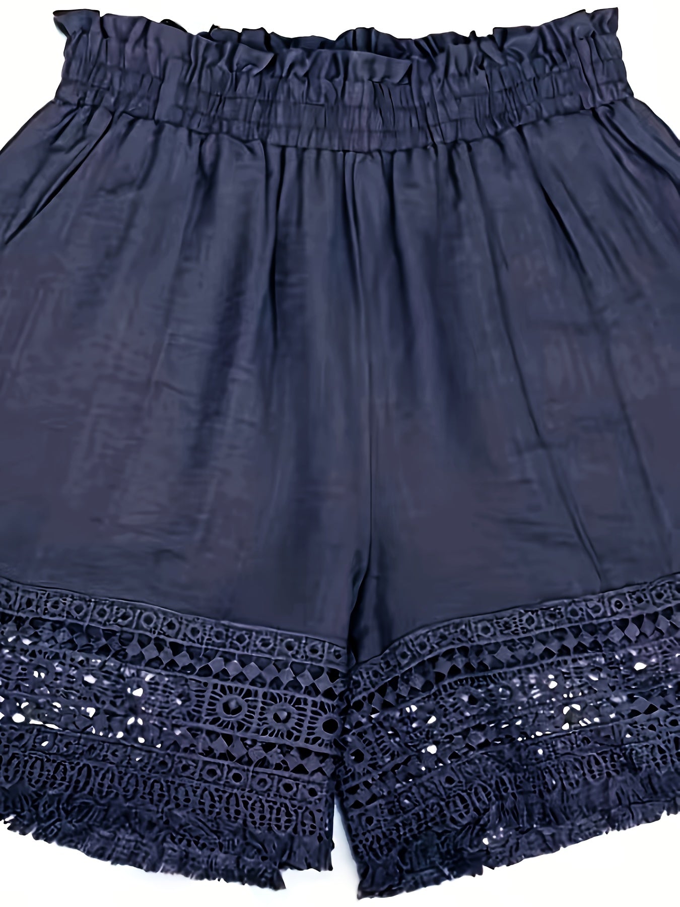 Damen Shorts im Boho-Stil mit Häkeleinsatz – Perfekt für Urlaub und Freizeit
