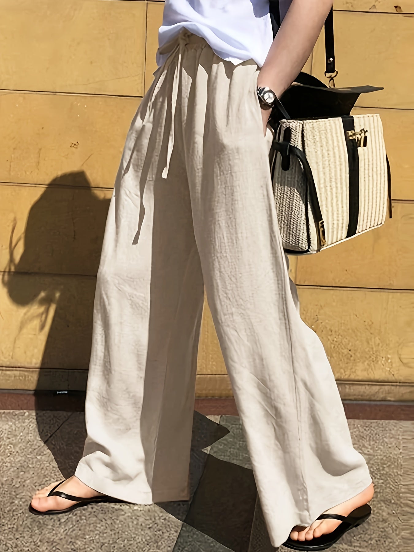 Damen Weite Sommerhose mit Kordelzug – Eleganter Freizeit-Stil für Alltag und Urlaub