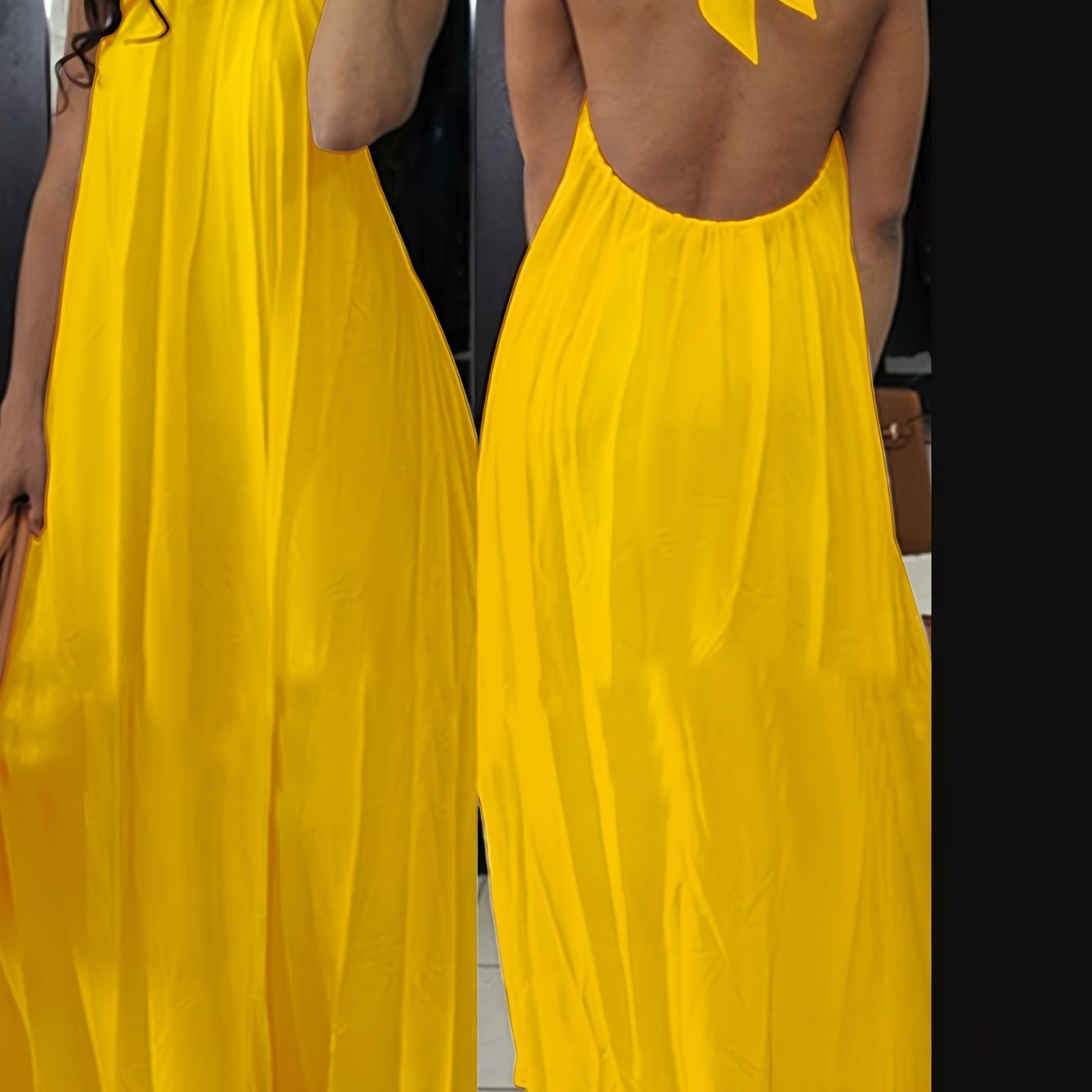 Damen Maxikleid mit Rückenfrei und Neckholder – Elegantes Sommerkleid für besondere Anlässe