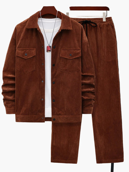 Herren Cord Freizeitanzug Set – Lässiger Style für Herbst und Winter