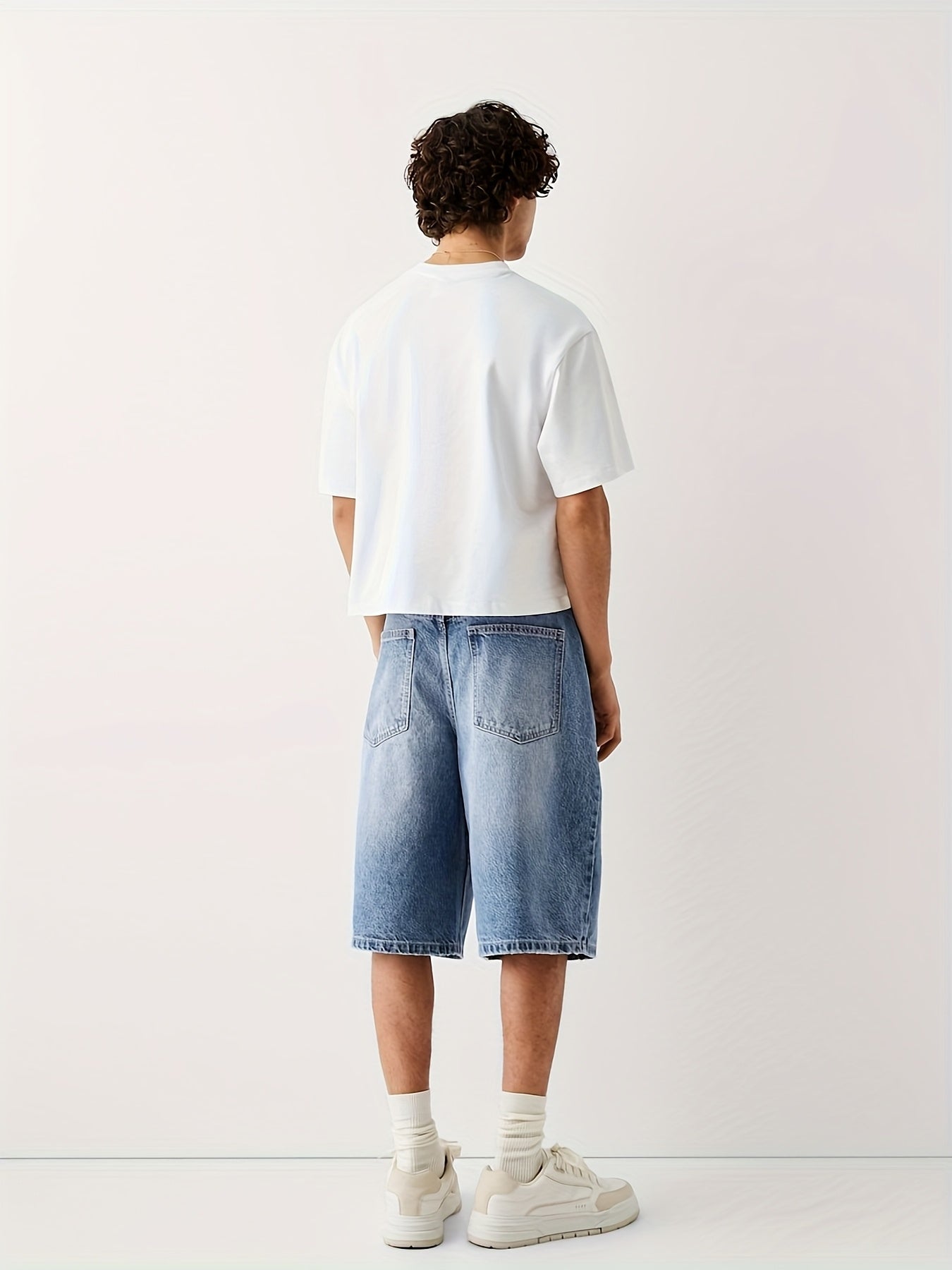 Herren Loose Fit Jeans-Bermuda Shorts – Lässiger Streetwear-Style für Alltag & Freizeit
