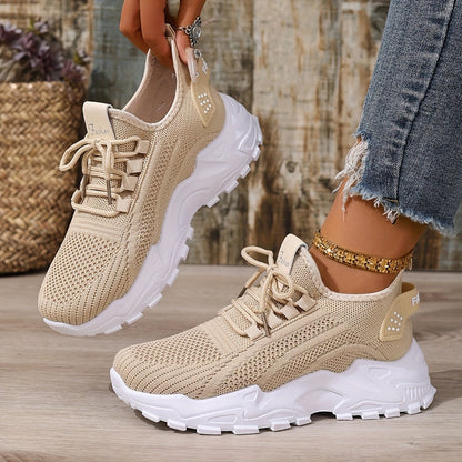 Damen Sneaker Sportlich Bequem Alltag Freizeit Trendige Turnschuhe