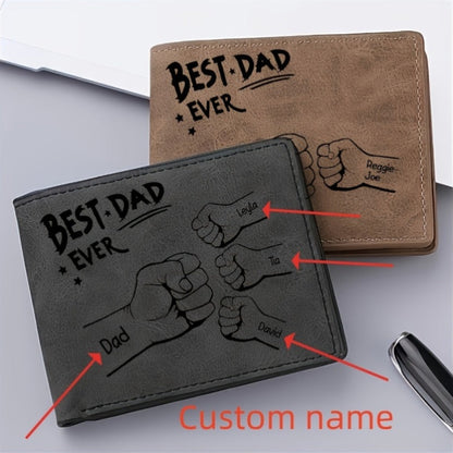 Herren Portemonnaie mit Gravur – Best Dad Ever – Personalisierte Geldbörse zum Vatertag