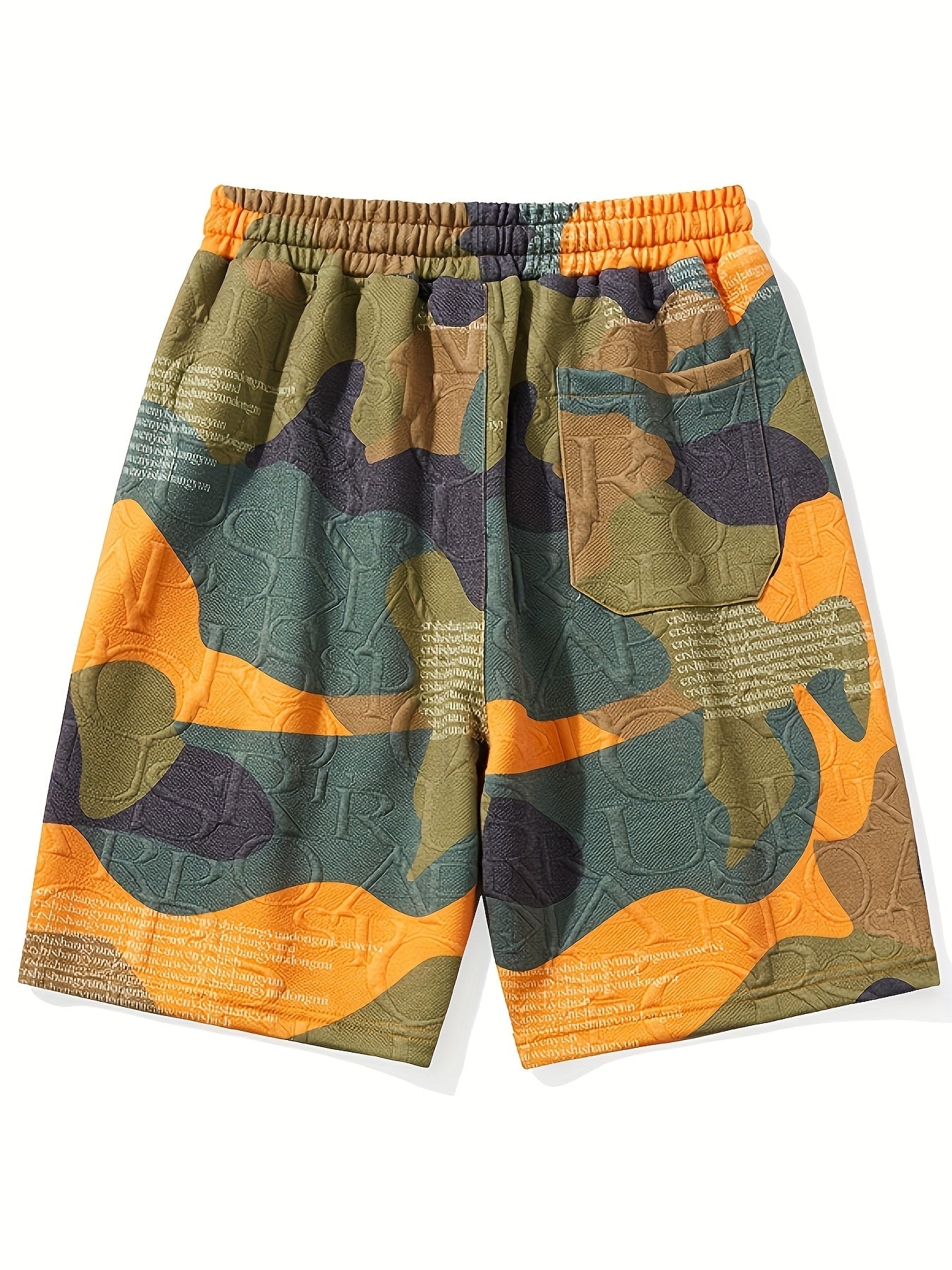 Herren Urban Style Grafik-Shorts mit Camouflage-Muster und Prägung – Freizeit & Streetwear
