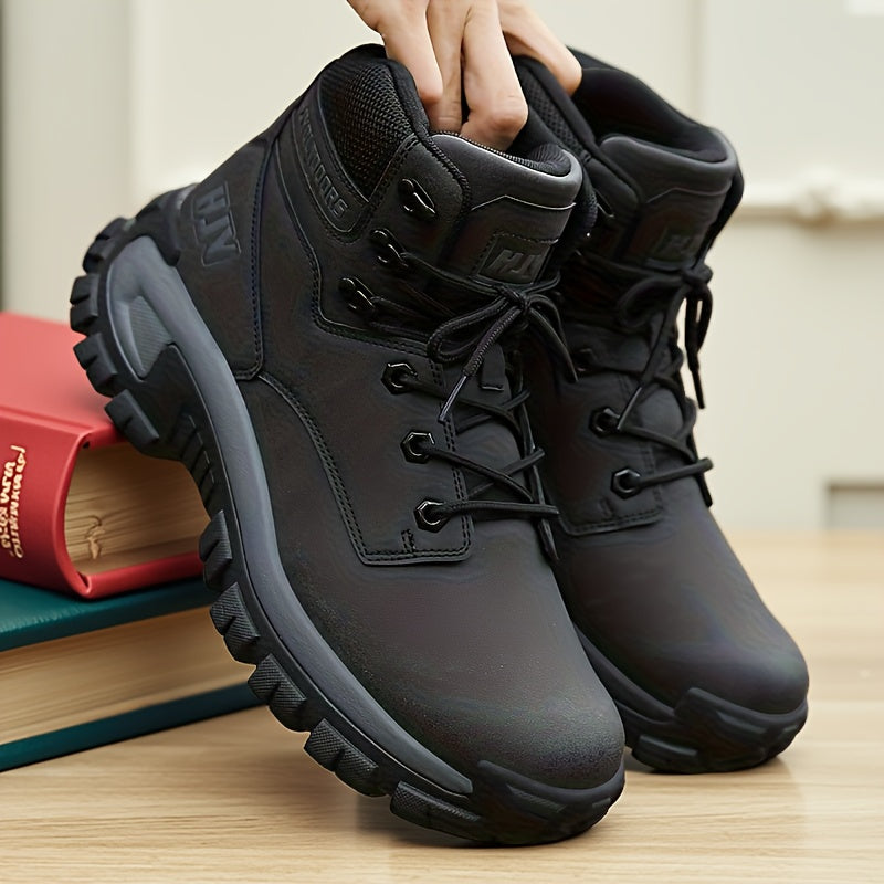 Herren Outdoor Stiefel mit Schnürung, hohem Schaft und profilierter Sohle