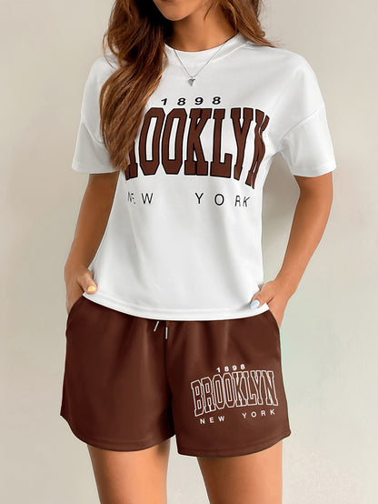 Damen Freizeit Zweiteiler Set Brooklyn New York – Sportlicher Streetstyle für Alltag und Lounge