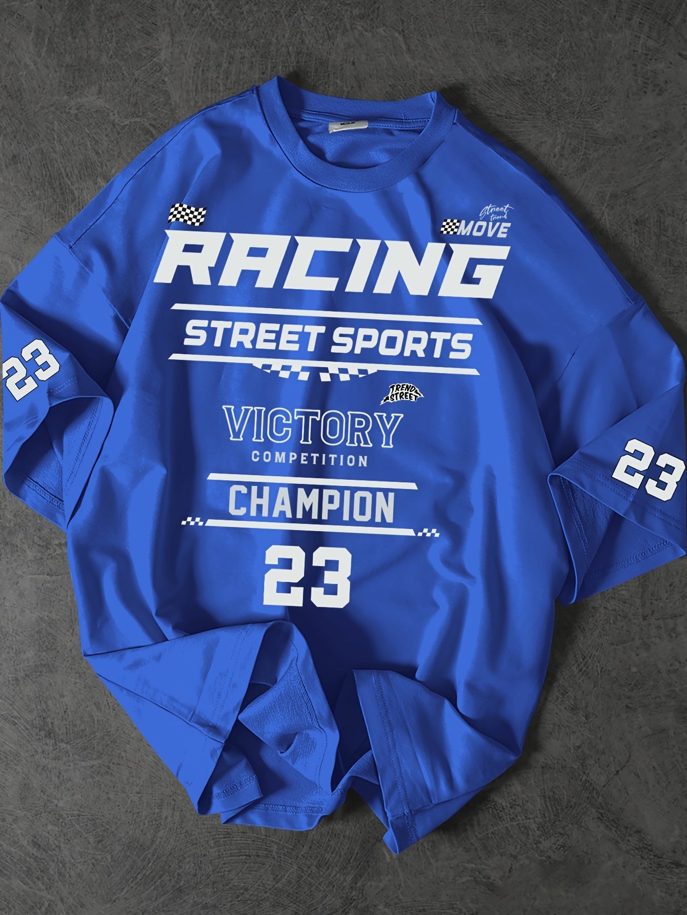 Herren Street Racing Sports Champion T-Shirt mit Print – Urban Style Freizeitshirt
