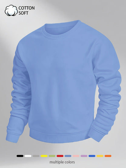 Herren Basic Rundhals Sweatshirt – Klassischer Look für Alltag & Freizeit