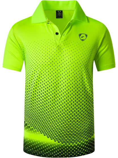 Herren Sport Polohemd mit modernem Grafikdesign – Perfekt für Training, Golf und Freizeit