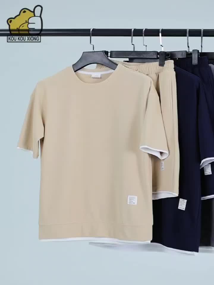 Herren Freizeit Set – Modernes T-Shirt und Shorts für Alltag & Sport