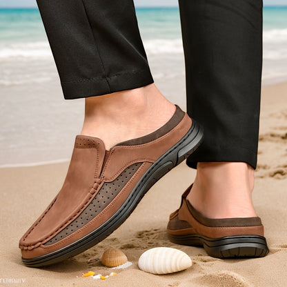 Herren Slip-On Loafer Freizeitstil – Offene Slipper für entspannten Komfort und smarten Look
