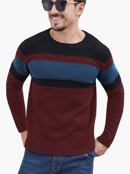 Herren Pullover mit Streifenmuster – Lässiger Strickpullover für Alltag und Freizeit