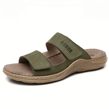 Herren Komfort-Sandalen mit Doppelriemen – Bequeme Hausschuhe für Freizeit und Alltag