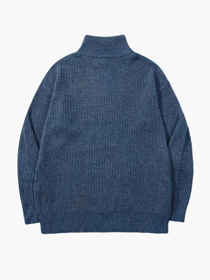 Herren Strickpullover mit Reißverschluss – Lässiger Freizeitstil für Frühling & Herbst