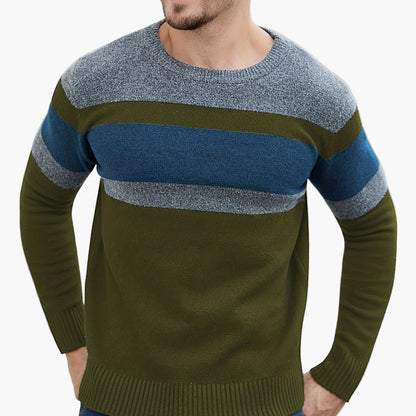 Herren Pullover mit Streifenmuster – Lässiger Strickpullover für Alltag und Freizeit