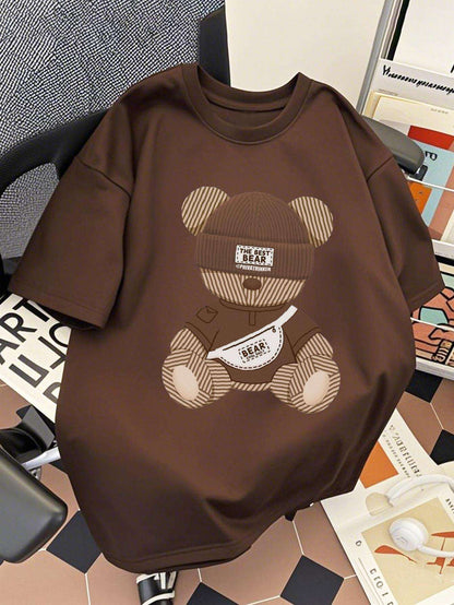 Herren Streetwear T-Shirt mit Bären-Print und Urbanem Design – Lässiges Mode-Statement
