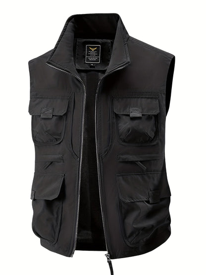 Herren Outdoor Weste mit Mehreren Taschen – Funktionelle Freizeit- und Angelweste