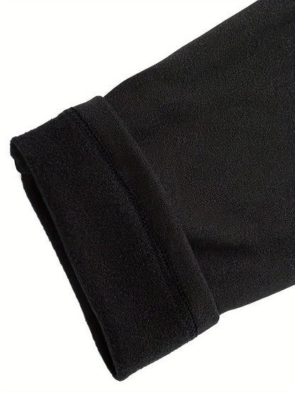 Thermo Leggings Kompressionshose Herren Schwarz 3er-Pack Stretch Warm Unterhose