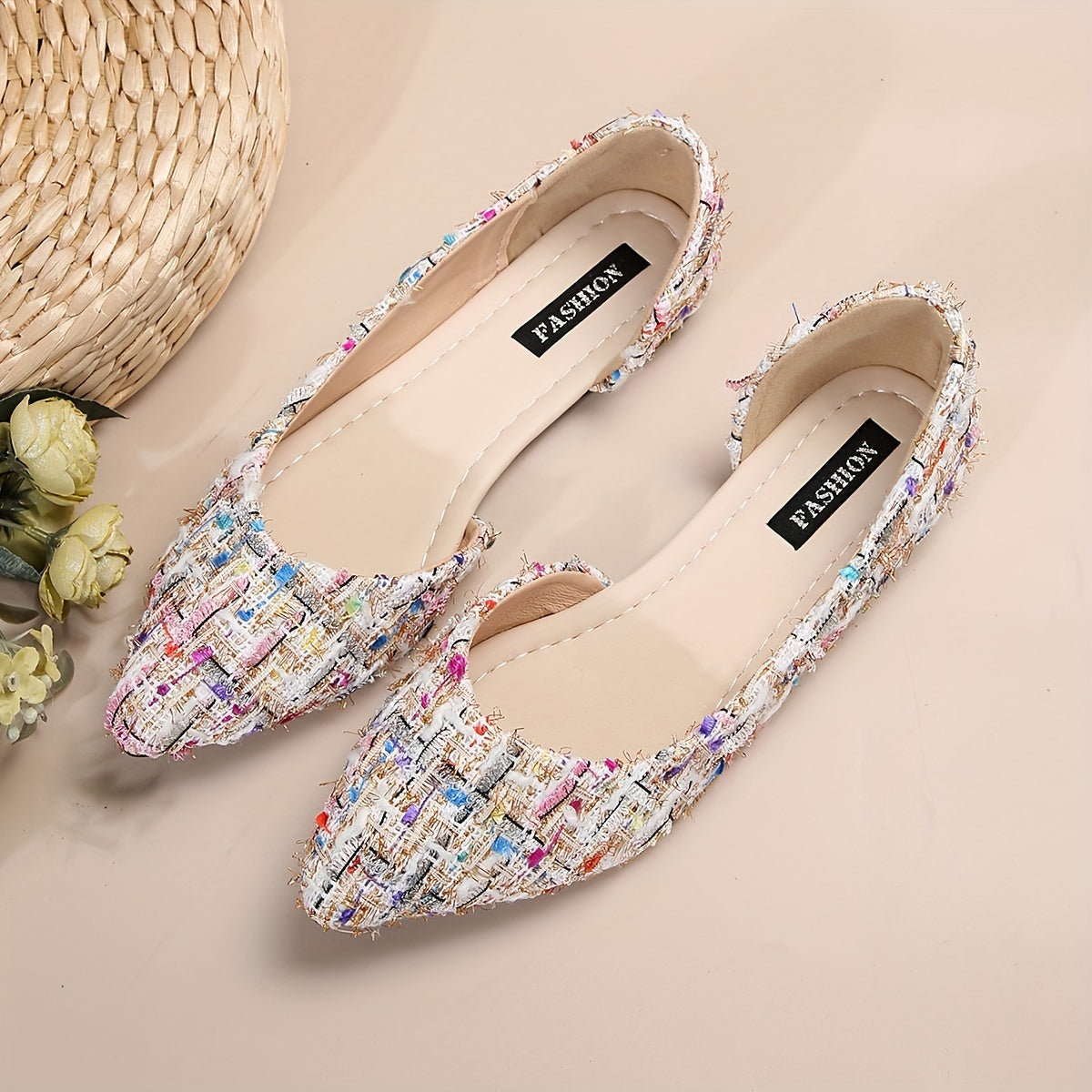 Damen Elegante Ballerinas mit Spitze – Klassische Flats für Alltag und Büro