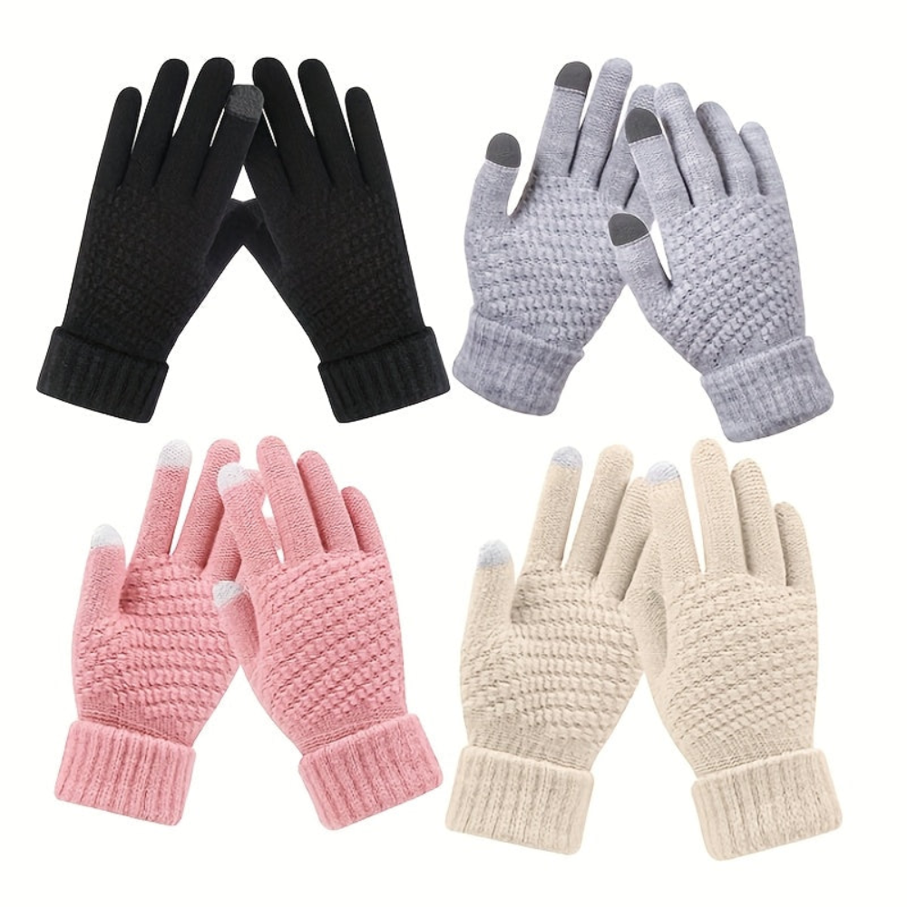 Unisex Winter Strickhandschuhe Touchscreen
