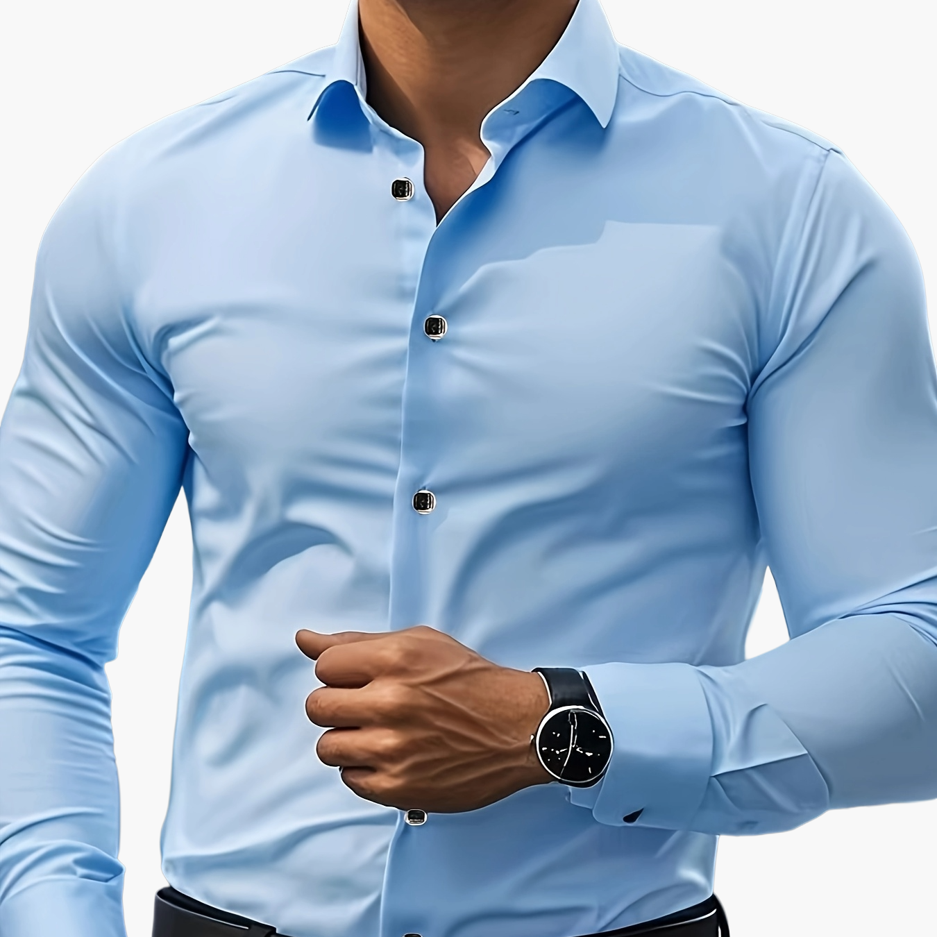 Herren Business Slim Fit Hemd – Elegantes Langarmhemd für Büro und Freizeit