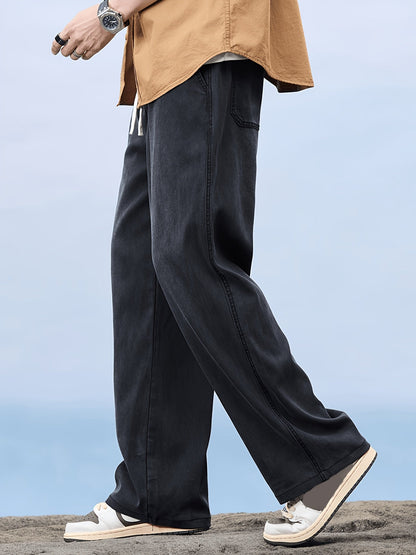 Herren Weite Jeans mit Kordelzug – Lässiger Freizeitstil für Alltag und Wochenende